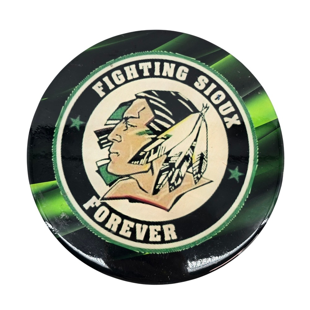 UND Fighting Sioux Forever Cork Back Coaster Plaque 8.25in North Dakota Trivet